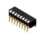 106-PIR06-EV DIP Switches / SIP Switches SPST 6 Position Piano 24VDC 2.54mm Raised Side Actuator PCB Mount :RoHS
