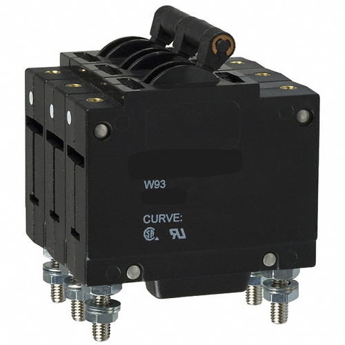 W93-X112-20 Circuit Breaker Magnetic (Hydraulic Delay) 20A 277 V AC DC Lever Panel Mount