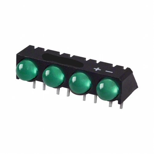 550-0207-004 LED CBI 5MM QUAD GRN RA, RoHs