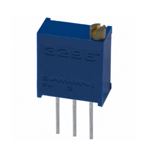 3296W-1-502 Trimmer 5 kOhms 0.5W, 1/2W PC Pins Through Hole Potentiometer Cermet 25.0 Turn Top Adjustment
