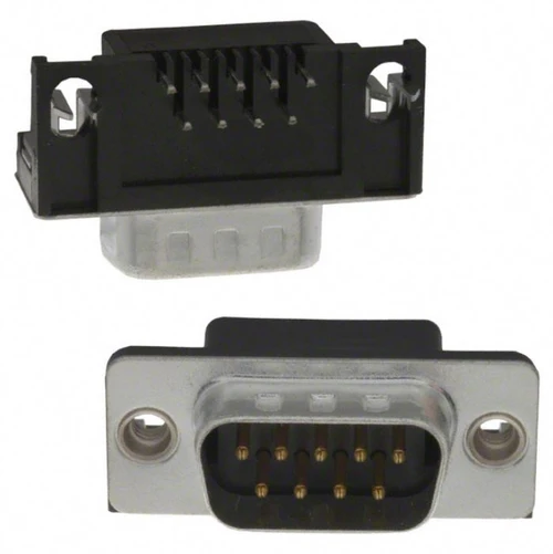 6E17C009PAJ121 Connector 9 Position D-Sub Plug, Male Pins : RoHS