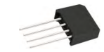 RS205L Bridge Rectifier Diode 2A, 600V V(RRM), Silicon RS-2L, 4 Pin
