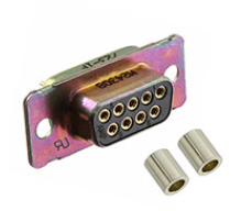 Pack of 2 M24308/23-7F Connector 9 Position D-Sub Receptacle, Female Sockets, RoHs