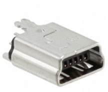 Pack of 4 1734753-1 Conn Receptacle Usb2.0 Mini B Vert, RoHs