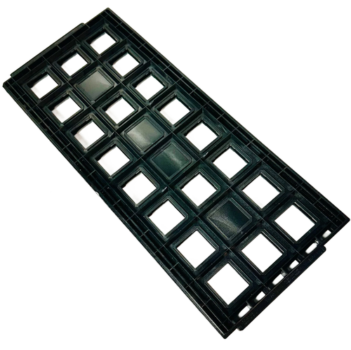 2 Trays 554-01 IC Tray MQFP 28X28mm Black CPU Plastic Trays, 180°C