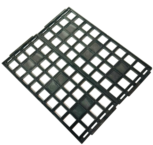 2 Trays 123-2828-211 IC Tray TQFP 28X28mm Black Plastic Trays, 150°C BAKE/ 180°C MAX