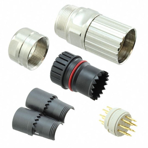 1619763 Connector 12 (Power) Position Circular Plug, Male Pins Solder Cup