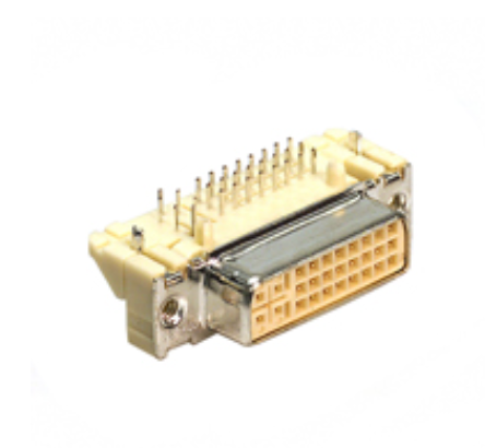 743201004 DVI-I, Dual Link Receptacle Connector 29 Position Panel Mount, Through Hole, Right Angle, 74320-1004, 074320-1004