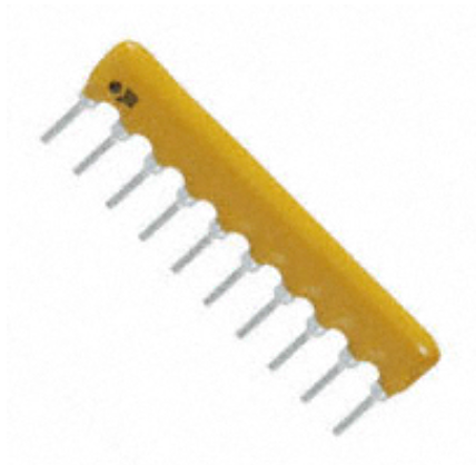 Pack of 10 4610X-101-102 Power Per Element Bussed 9 Resistor Network/Array 1k Ohm ±2% 200mW ±100ppm/°C 10-SIP