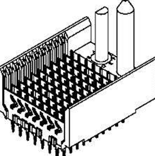 74062-1004 Connector Header 80, Male Pins Through Hole Black VHDM, Guide Right