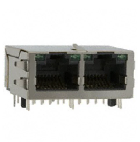 JG0-0023 Connector 2 Port RJ45 Through Hole 10/100/1000 Base-T, AutoMDIX