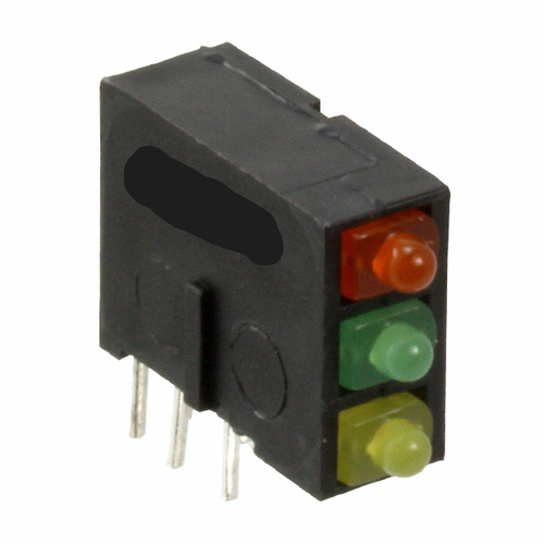 Pack of 4 570-0100-723F LED CBI 2MM 3X1 GRN/ORNG/YL RA, RoHs