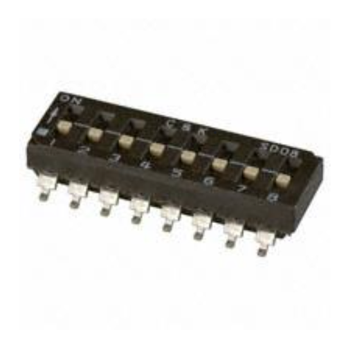 SD08H0SK Switch Dip Off On SPST 8 Flush Slide 0.1A 25VDC Gull Wing 2000Cycles/SwitchCycles 2.54mm SMD Tube