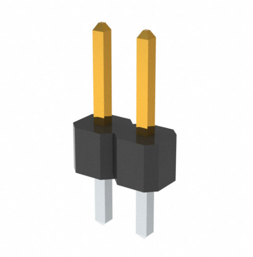 Pack of 4 PBC02SAAN Connector Header 2 position 2.54mm Vert Through Hole, RoHs