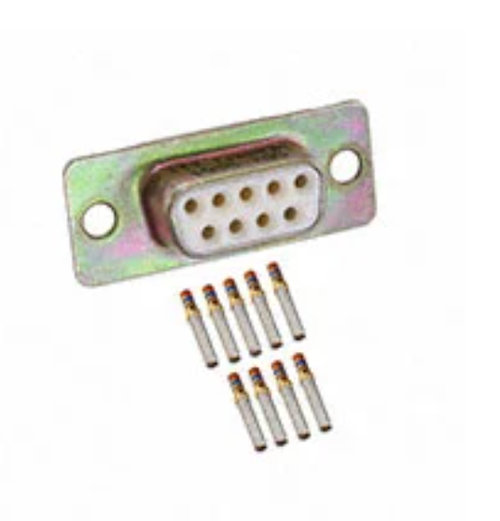 M24308/2-1F Connector 9 Position D-Sub Receptacle, Female Sockets
