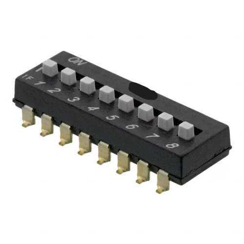 SDA08H1SBD Switch Slide Dip SPST 0.025A 24V, RoHs