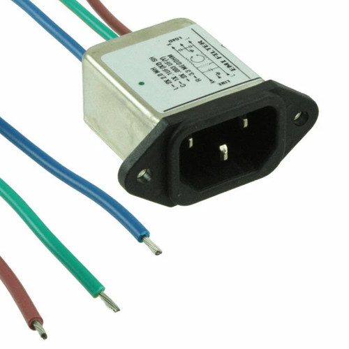 1ED8 Power Entry Connector Receptacle, Male Blades IEC 320-C14 Panel Mount, Flange