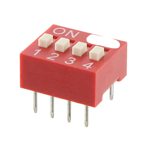 Pack of 4 418117270904 Dip Switch SPST 4 Position Through Hole Slide (Standard) Actuator 25mA 24VDC, RoHs