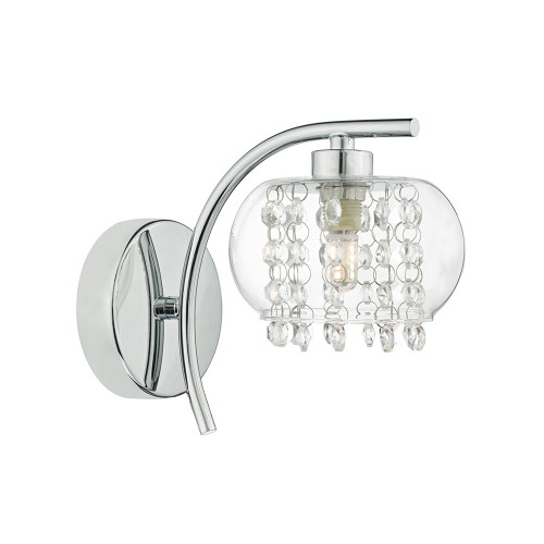 Dar Lighting Dar  ELM0750 Elma 1 Light Polished Chrome Wall Light 