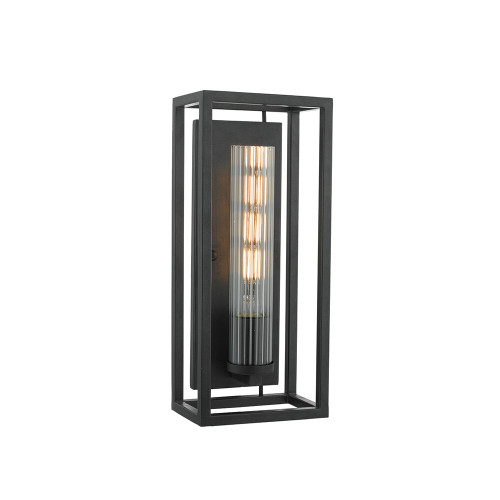 Dar Lighting Dar  FEL0722 Felipe 1 Light Black Lantern Wall Light 