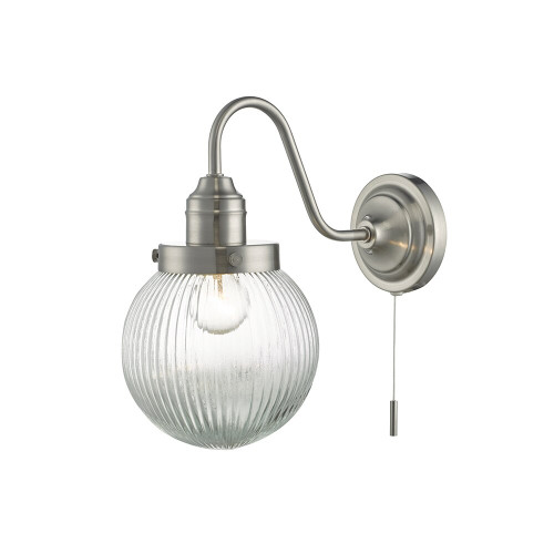 Dar Lighting Dar  TAM0738 Tamara 1 Light Satin Nickel Wall Bracket 