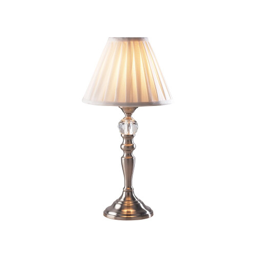 Dar Lighting Dar  BEA4046 Beau Satin Chrome Touch Table Lamp 