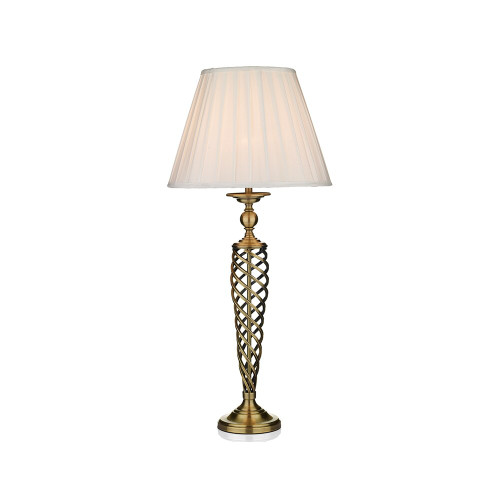 Dar Lighting Dar  SIA4275 Siam Antique Brass Table Lamp 