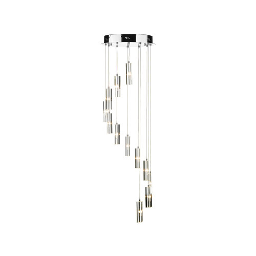Dar Lighting Dar  GAL1250-LED Galileo 12 Light Polished Chrome Pendant 