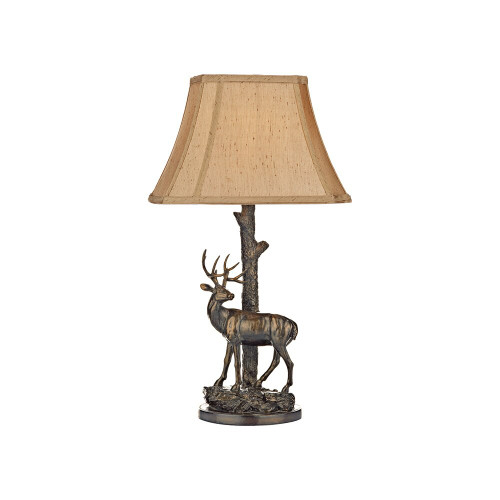 Dar Lighting Dar  GUL5545-X Gulliver 1 Light Aged Brass Deer Table Lamp 