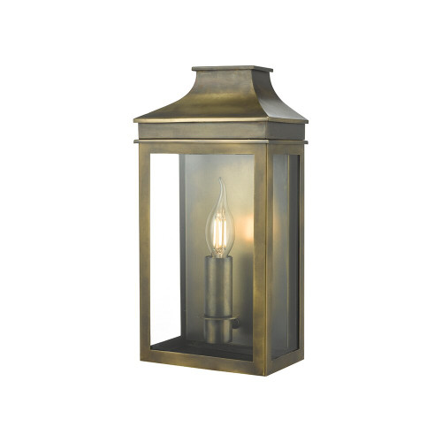 Dar Lighting Dar VAP5245 Vapour Outdoor 1 Light Brass Lantern Wall Fitting 