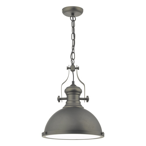 Dar Lighting Dar ARO0167 Arona Antique Pewter 1 Light Pendant 