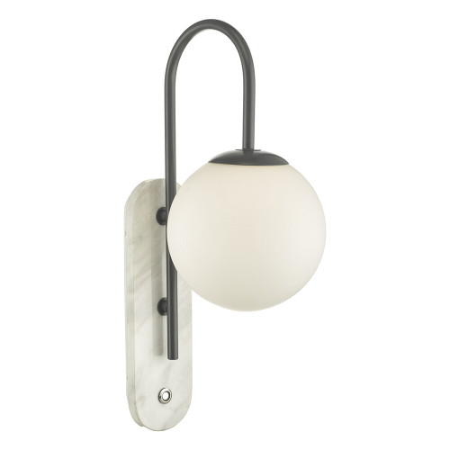 Dar Lighting Dar DEU0739 Deuce Marble Effect Wall Light 