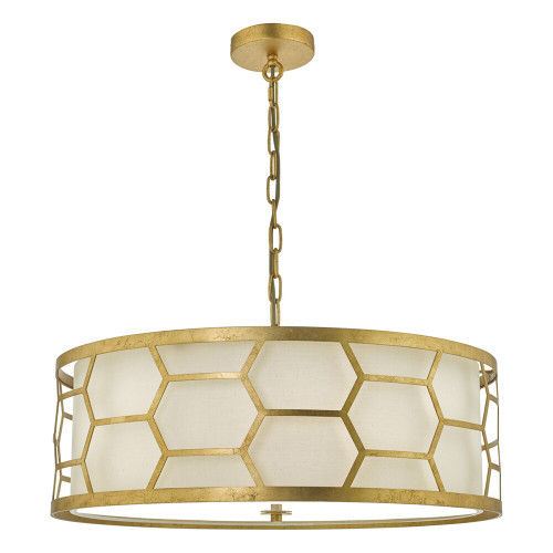 Dar Lighting Dar EPS0412 Epstein Gold 4 Light Pendant 