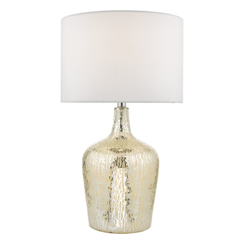 Dar Lighting Dar LOL4232 Lolek Silver Glass Table Lamp 