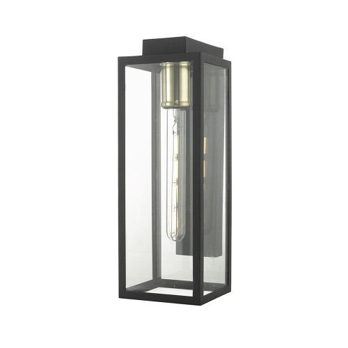 Dar Lighting Dar NAX1522 Naxos Black Wall Light 