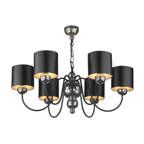 David Hunt Lighting David Hunt GAR0621 Garbo 6 Light Pewter Pendant Ceiling Light 