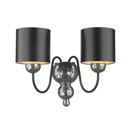 David Hunt Lighting David Hunt GAR0921 Garbo 2 Light Pewter Wall Light 