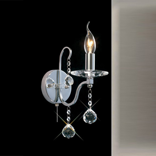 Diyas Lighting Diyas IL30111 Bianco 1 Light Polished Chrome Wall Bracket 