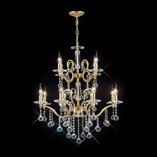 Diyas Lighting Diyas IL30228+4 Zinta 12 Light Gold Plated Chandelier 