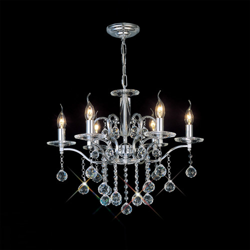 Diyas Lighting Diyas IL30126 Zinta 6 Light Polished Chrome Ceiling Pendant 