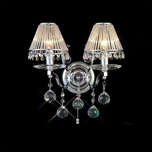 Diyas Lighting Diyas IL30122 Zinta 2 Light Polished Chrome Wall Bracket 