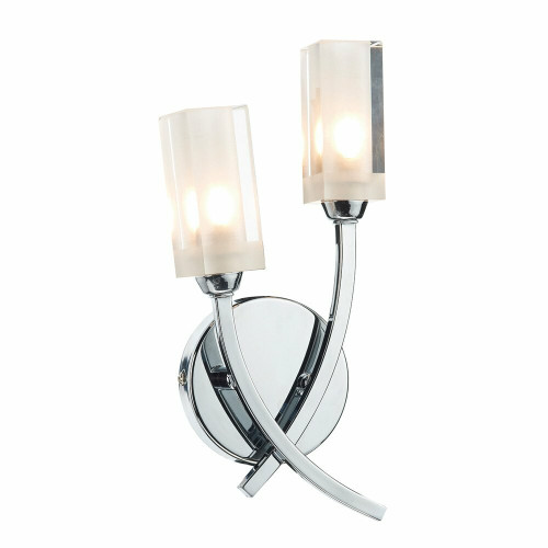 Dar Lighting Dar  MOR0950 Morgan 2 Light Polished Chrome Wall Bracket 