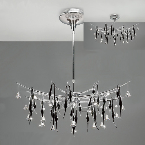 Diyas Lighting Diyas IL50416 Cygnet 12 Light Polished Chrome Ceiling Pendant 