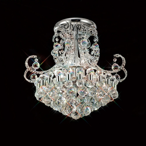 Diyas Lighting Diyas IL30026 Pearl 9 Light Polished Chrome Ceiling Pendant 