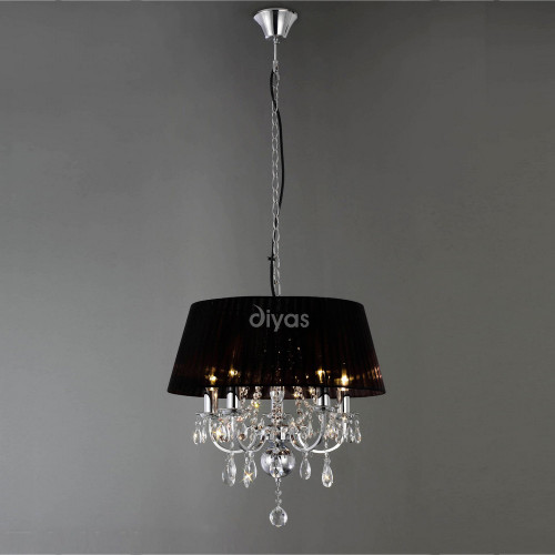 Diyas Lighting Diyas IL30045 Olivia 5 Light Polished Chrome Ceiling Pendant 