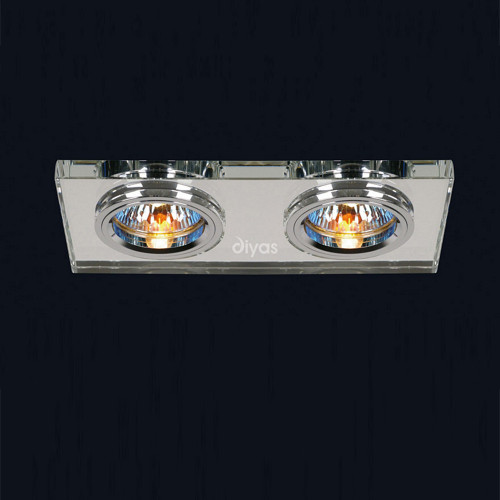 Diyas Lighting Diyas IL30807CH Crystal 2 Light Polished Chrome Downlight 