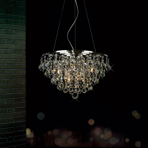Diyas Lighting Diyas IL30015 Atla 8 Light Polished Chrome Ceiling Pendant 