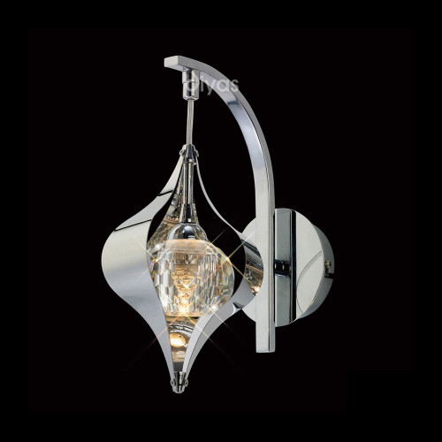 Diyas Lighting Diyas IL30581 Amano 1 Light Polished Chrome Wall Bracket 
