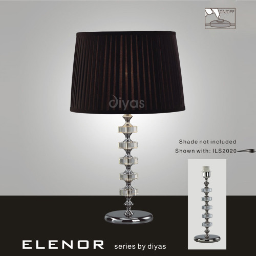 Diyas Lighting Diyas IL11023 Elenor 1 Light Polished Chrome Table Lamp 