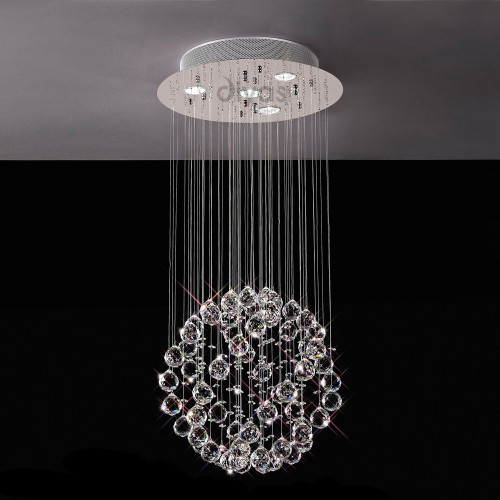 Diyas Lighting Diyas IL30780 Colorado 5 Light Chrome/Crystal Ceiling Pendant 